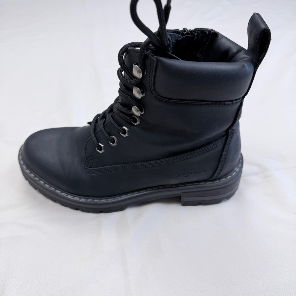 Women’s Black Lace-Up Boots - Picture 6 of 13